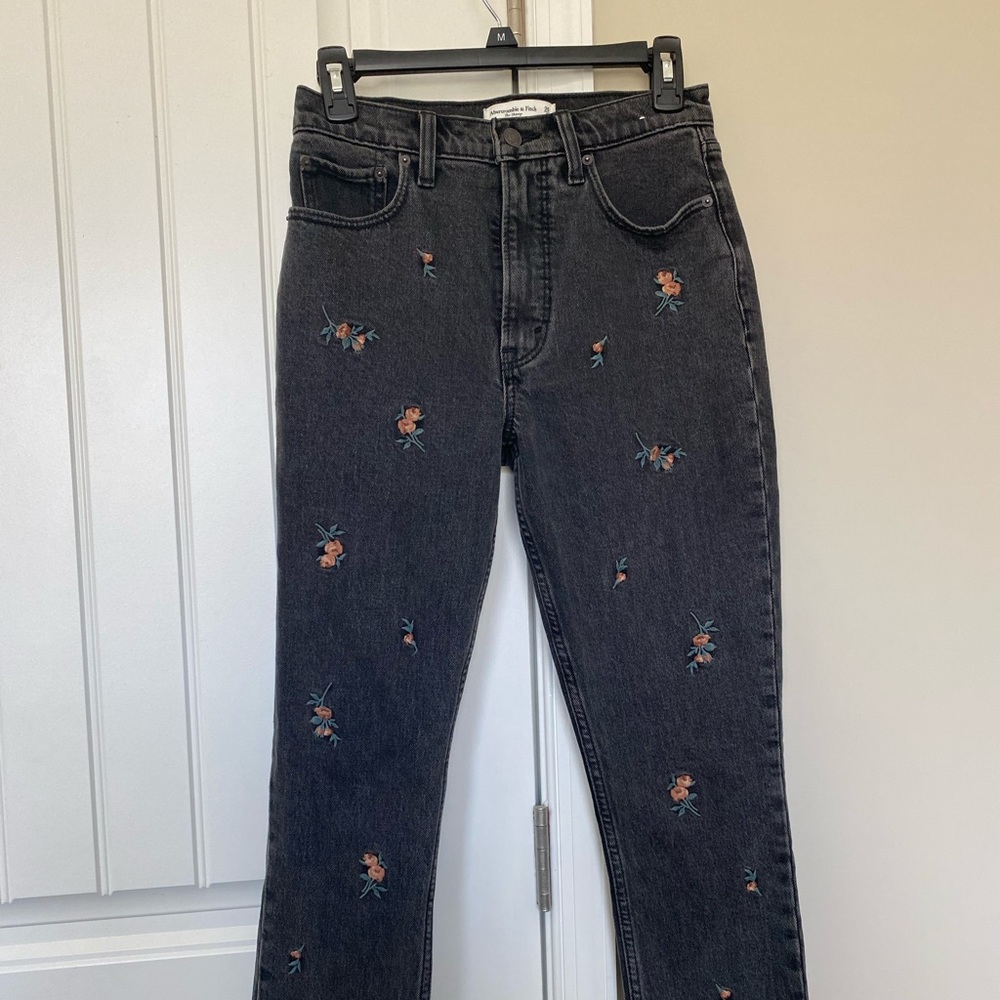 Abercrombie and Fitch Embroidered Jeans